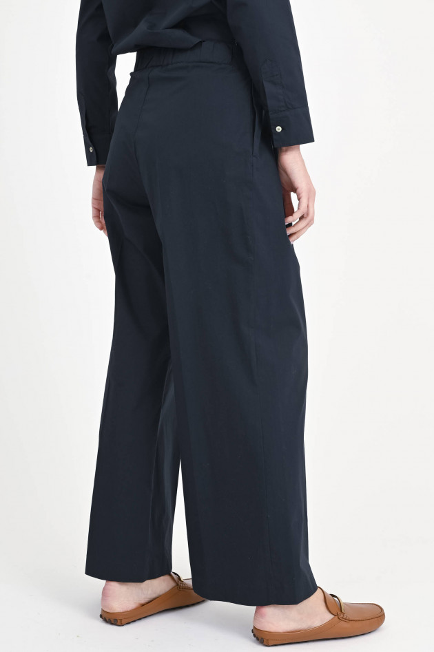 Henry Christ  Wide-Leg Hose aus Baumwolle in Navy
