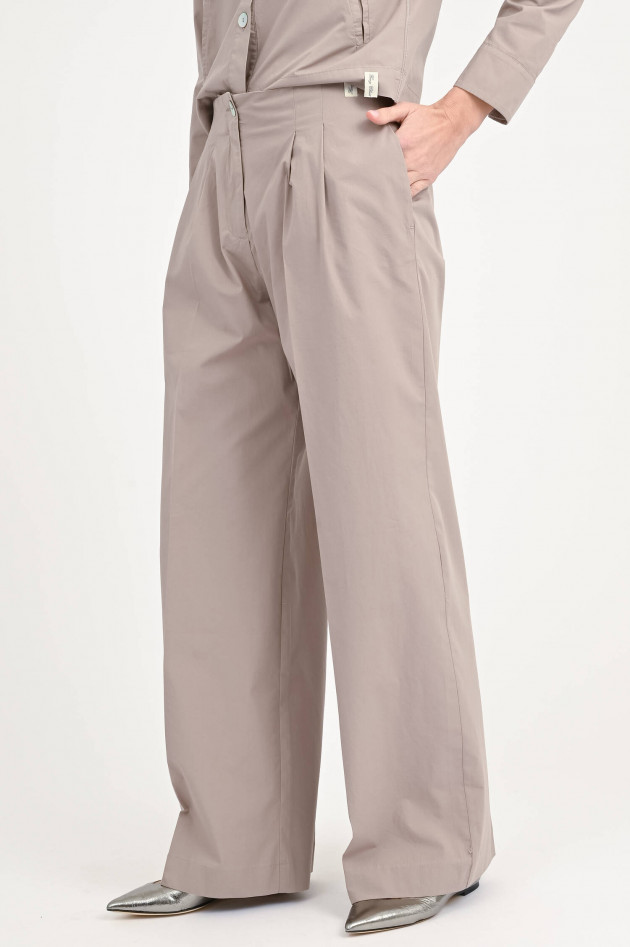 Henry Christ Wide-Leg Hose aus Baumwolle in Taupe