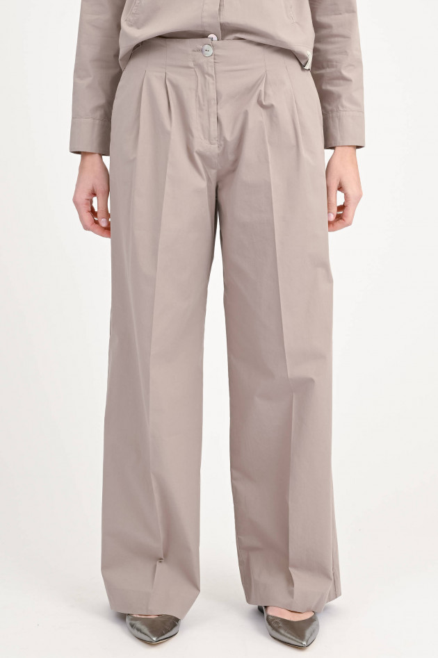Henry Christ Wide-Leg Hose aus Baumwolle in Taupe