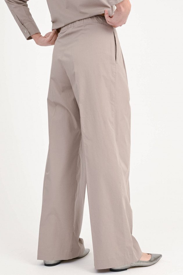 Henry Christ Wide-Leg Hose aus Baumwolle in Taupe