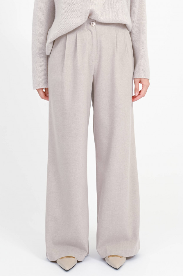 Henry Christ Wide-Leg Hose aus Viskose-Mix in Marble