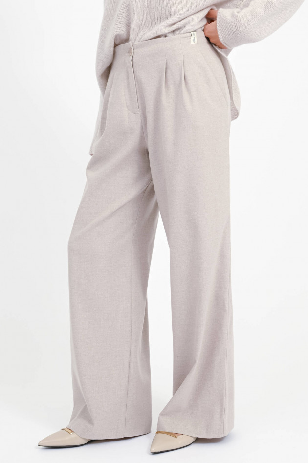 Henry Christ Wide-Leg Hose aus Viskose-Mix in Marble