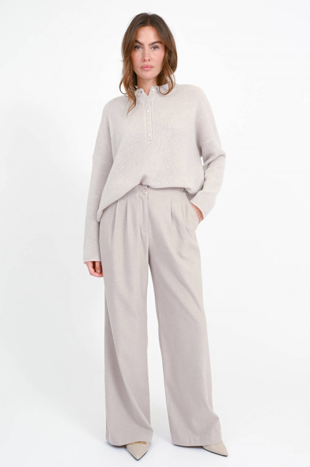 Henry Christ Wide-Leg Hose aus Viskose-Mix in Marble
