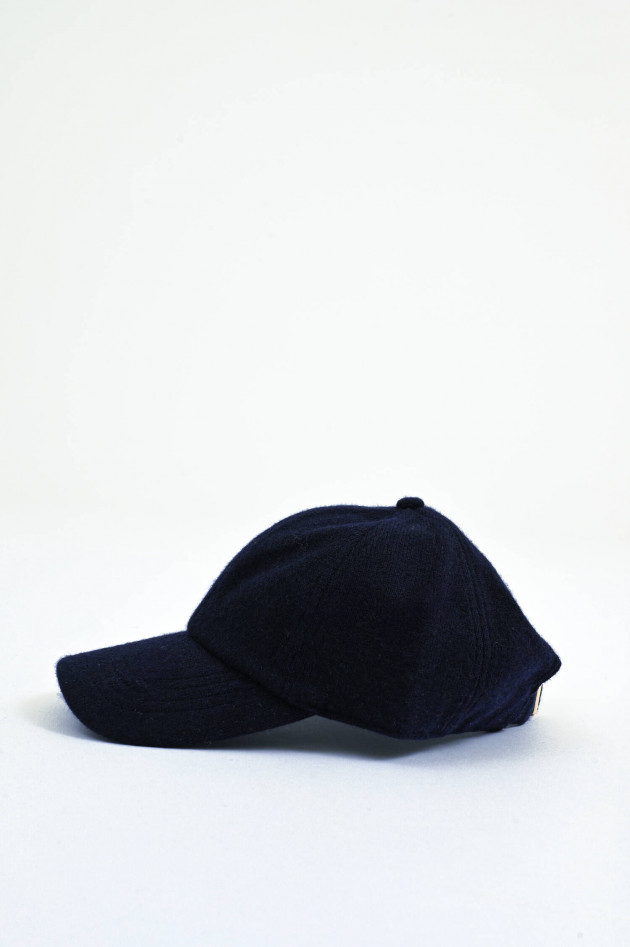 Henry Christ Basecap aus Cashmere in Navy