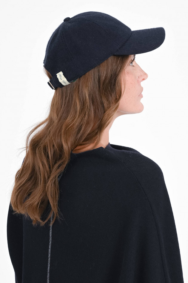 Henry Christ Basecap aus Cashmere in Navy