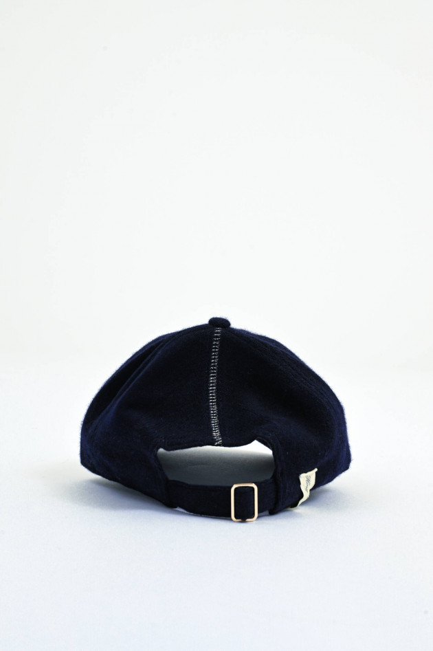 Henry Christ Basecap aus Cashmere in Navy