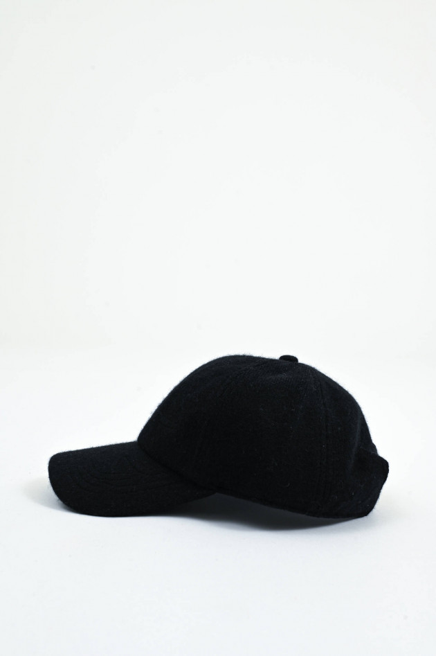 Henry Christ Basecap aus Cashmere in Schwarz