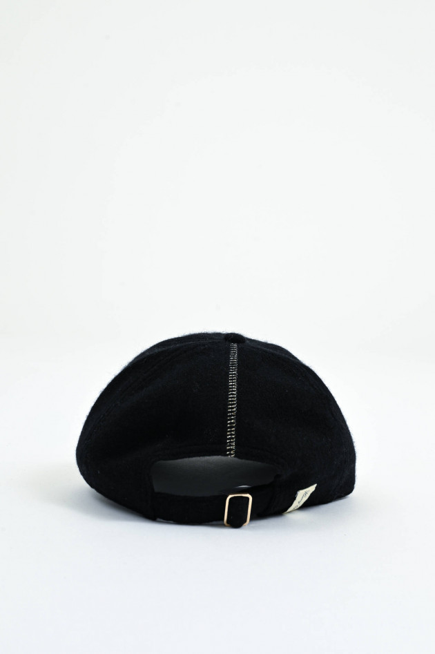 Henry Christ Basecap aus Cashmere in Schwarz