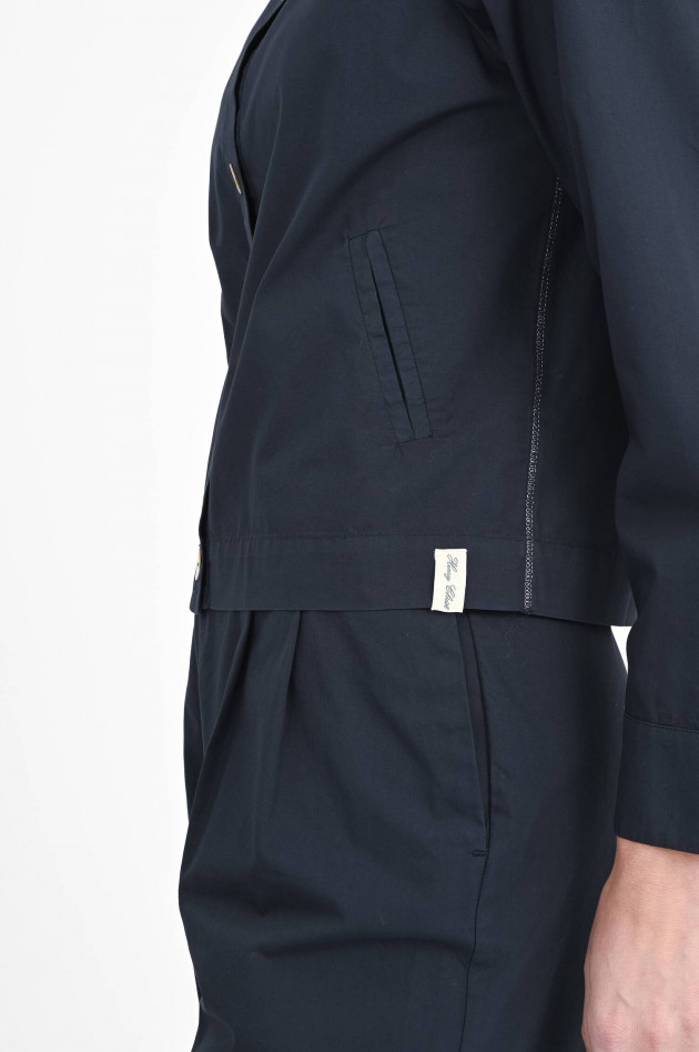 Henry Christ Jacke/Bluse aus Baumwolle in Navy