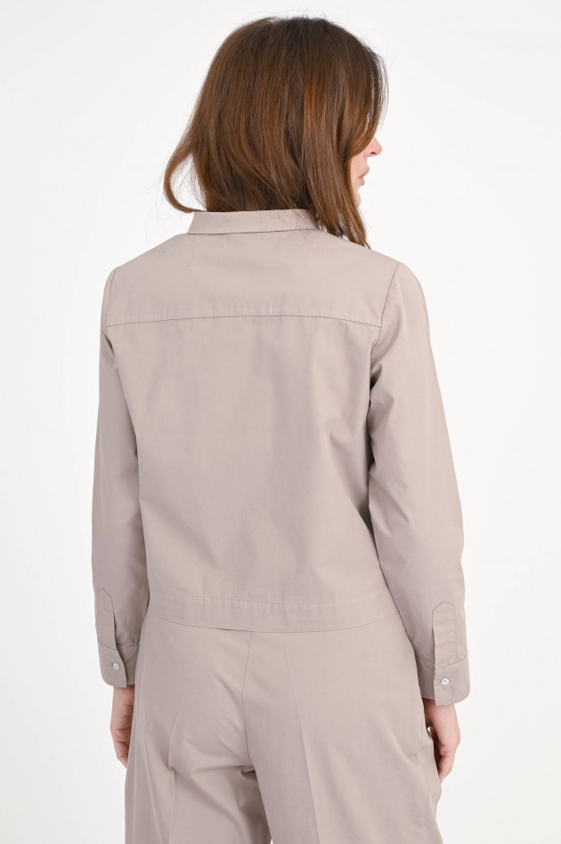 Henry Christ Jacke/Bluse aus Baumwolle in Taupe