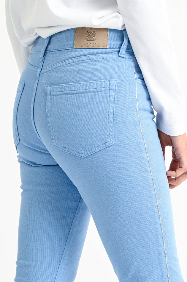 Henry Christ Jeans mit Ziernähten in Himmelblau