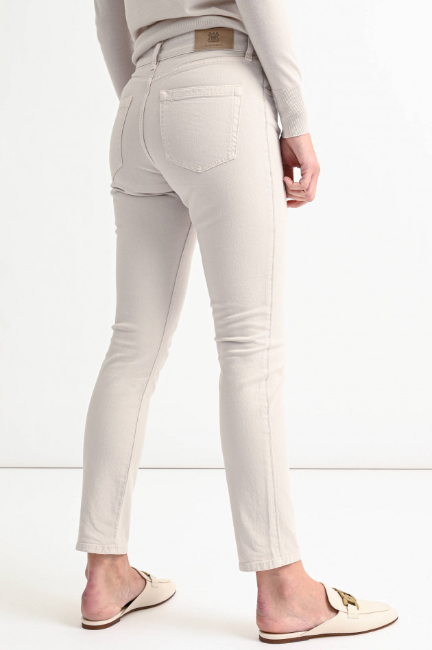 Henry Christ Jeans mit Ziernähten in Creme