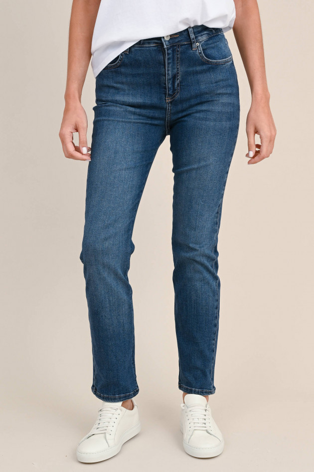 Henry Christ Jeans mit Ziernähten in Dunkelblau