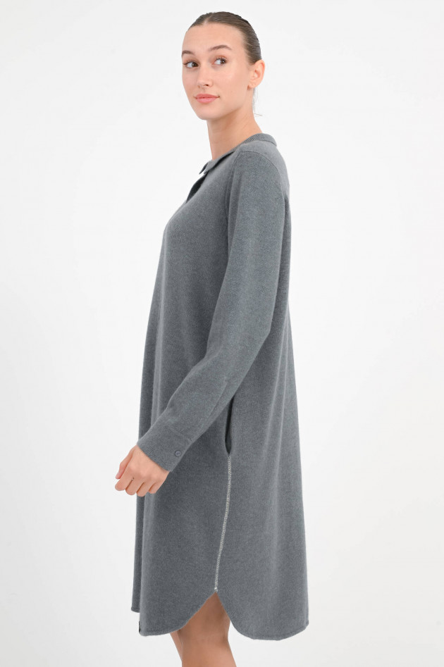 Henry Christ Cashmere Strickkleid in Grüngrau