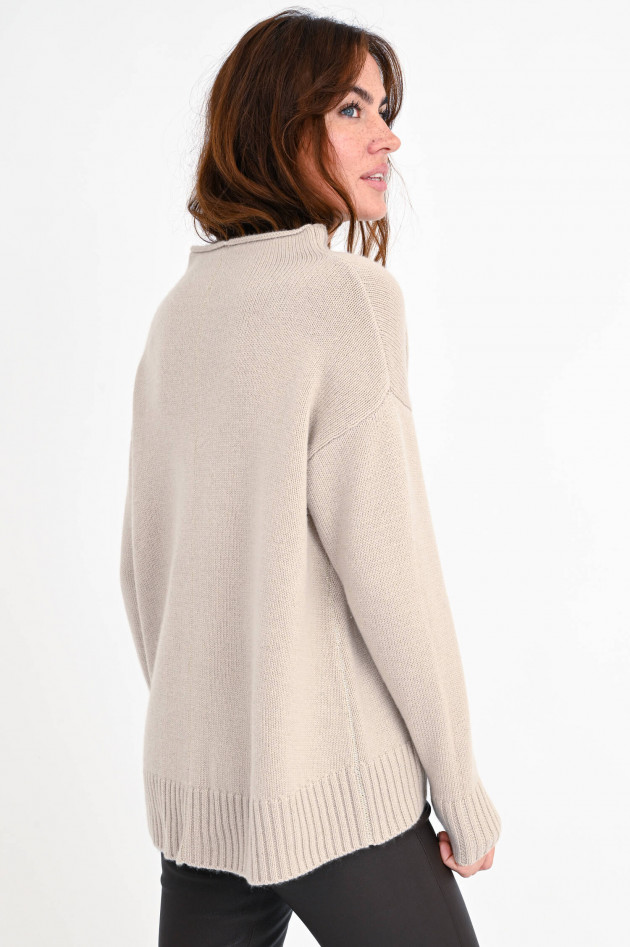 Henry Christ Oversized Pullover aus Cashmere in Greige