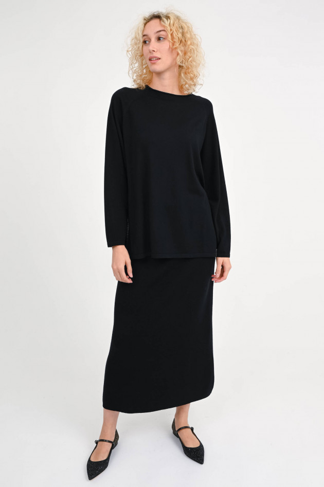 Henry Christ Pullover aus Merino-Wolle in Schwarz