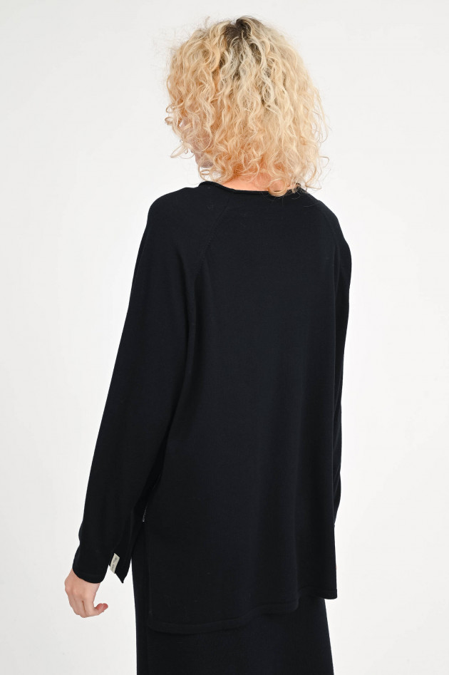 Henry Christ Pullover aus Merino-Wolle in Schwarz