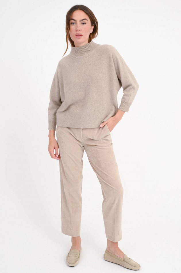 Henry Christ Pullover aus Cashmere-Baumwoll-Mix in Sand
