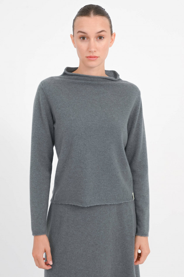 Henry Christ Cashmere Pullover in Grüngrau