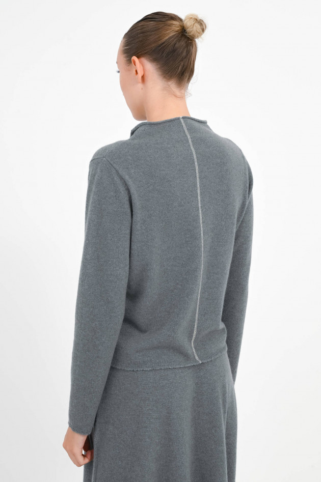 Henry Christ Cashmere Pullover in Grüngrau