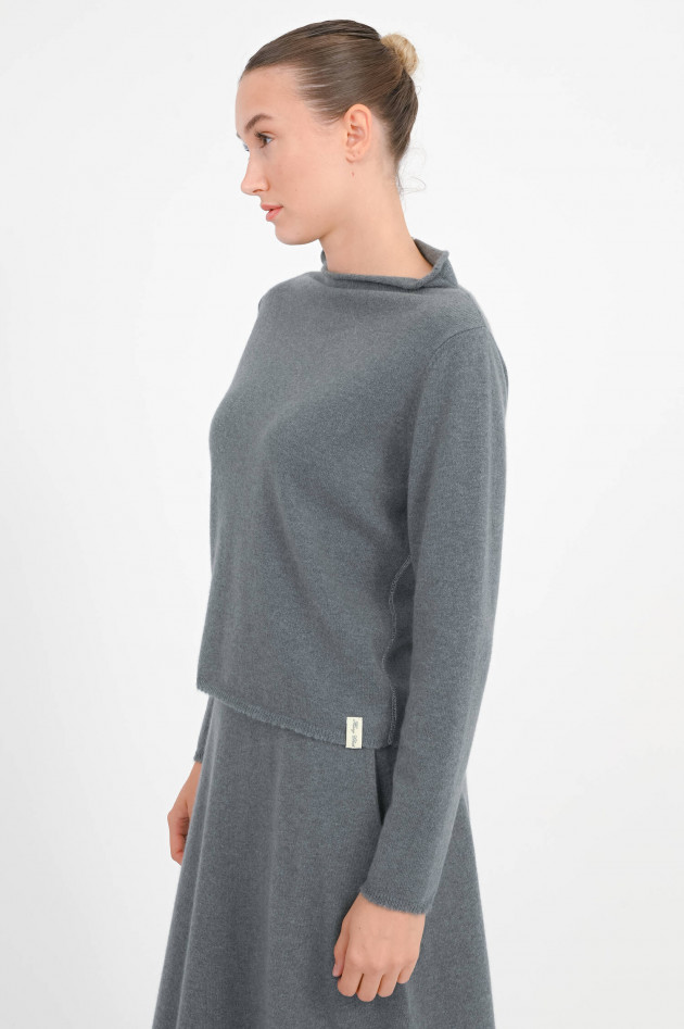 Henry Christ Cashmere Pullover in Grüngrau