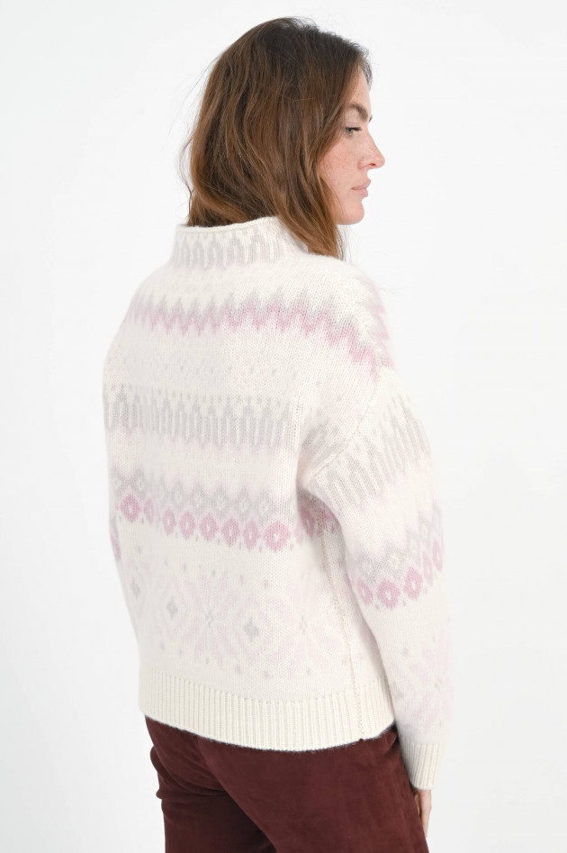 Henry Christ Norweger-Pullover aus Cashmere in Rose