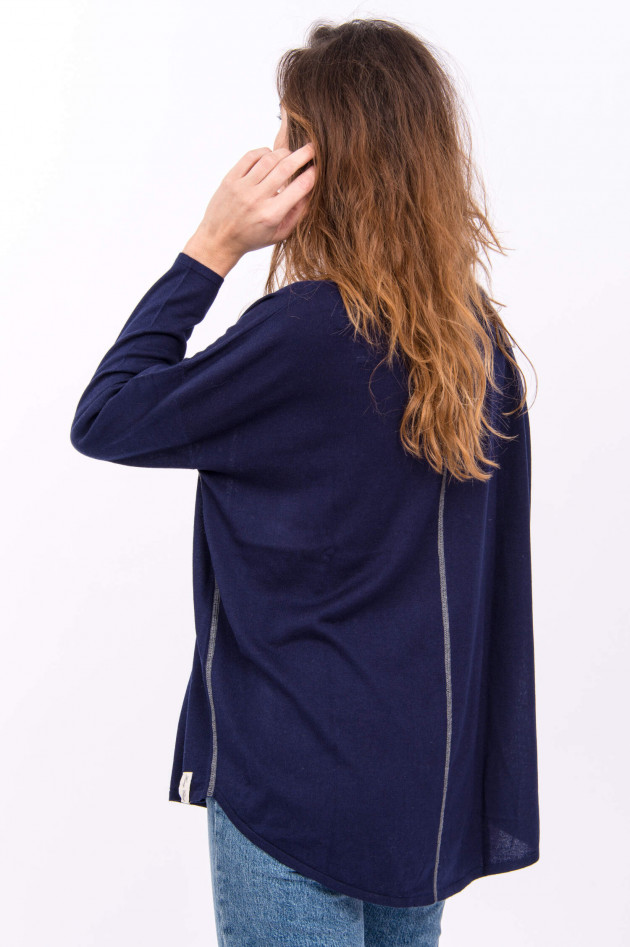 Henry Christ Pullover mit U-Boot-Ausschnitt in Navy