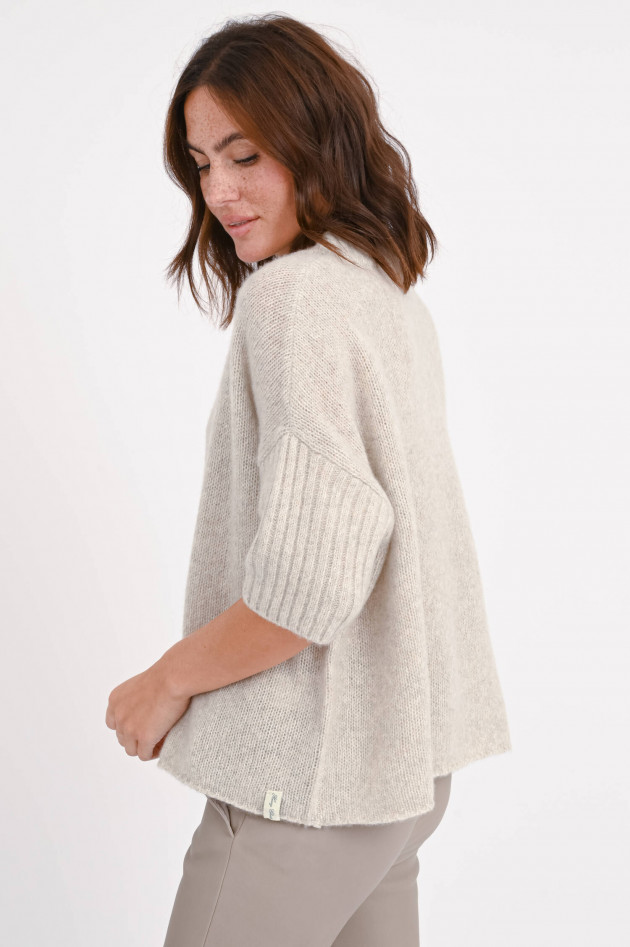 Henry Christ Boxy Cashmere-Seidenpullover in Natur