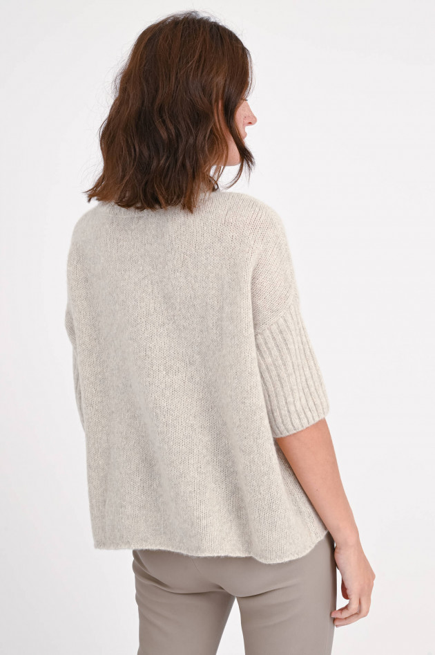 Henry Christ Boxy Cashmere-Seidenpullover in Natur