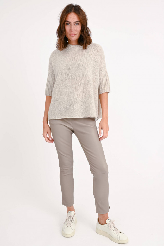 Henry Christ Boxy Cashmere-Seidenpullover in Natur