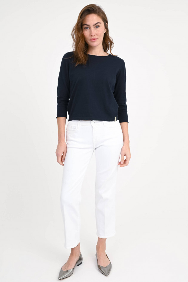 Henry Christ Langarm-Shirt aus Baumwolle in Navy