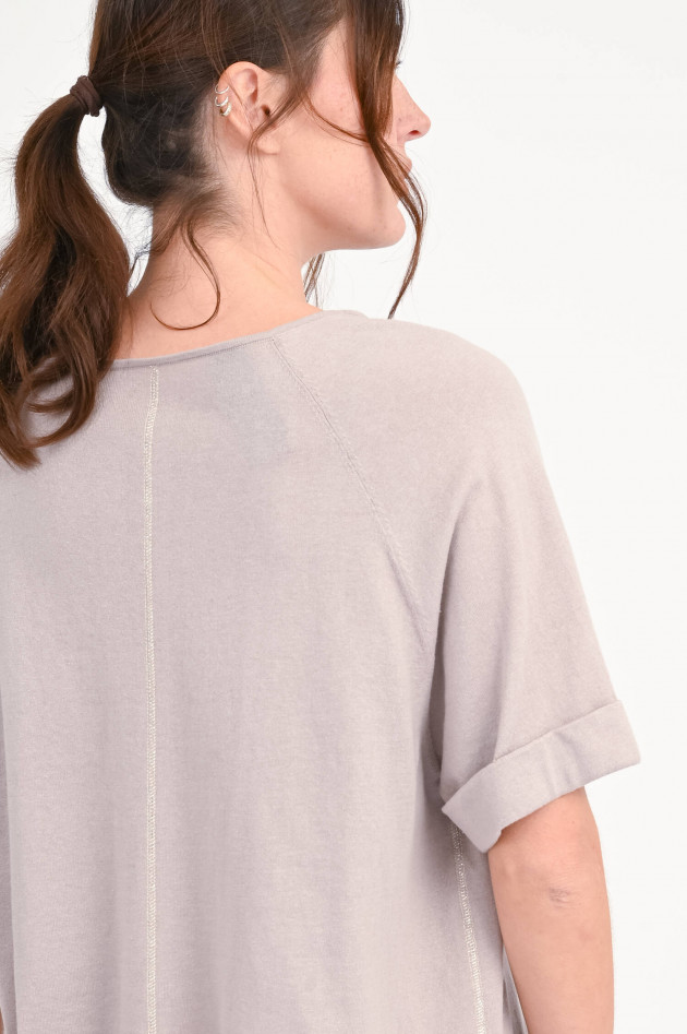 Henry Christ Kurzarm-Baumwollpullover in Smoke