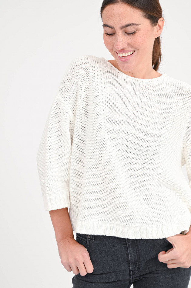 Henry Christ Baumwollpullover in Weiß