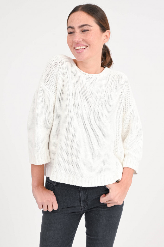 Henry Christ Baumwollpullover in Weiß