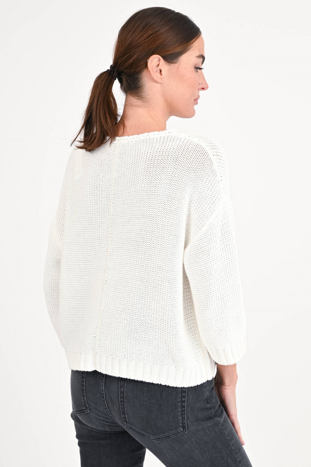 Henry Christ Baumwollpullover in Weiß