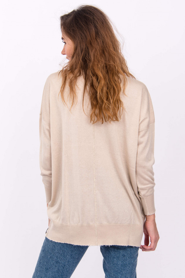 Henry Christ Pullover aus Seiden-Kaschmir-Mix in Beige