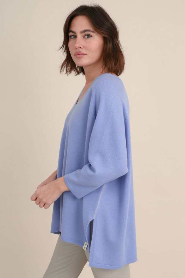 Henry Christ Oversize Pullover aus Cashmere in Pastellblau