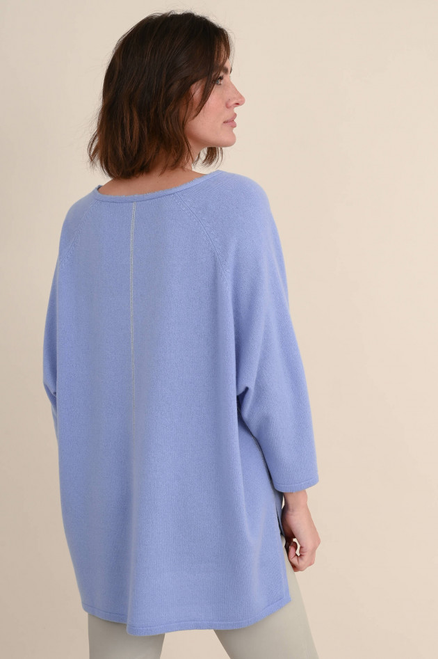 Henry Christ Oversize Pullover aus Cashmere in Pastellblau