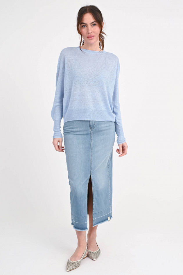 Henry Christ Midi-Jeansrock in Hellblau