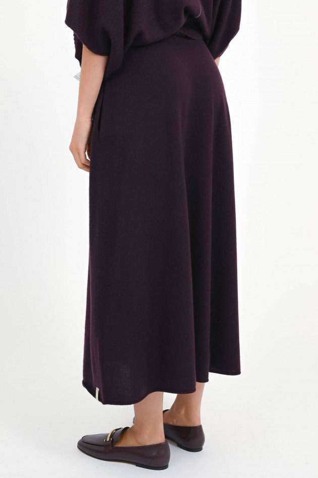 Henry Christ Midi-Rock aus Cashmere in Aubergine
