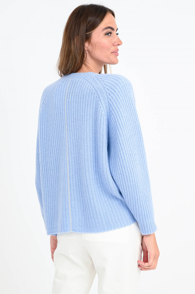 Henry Christ Oversized Kaschmir-Jacke mir Raglanarm in Hellblau