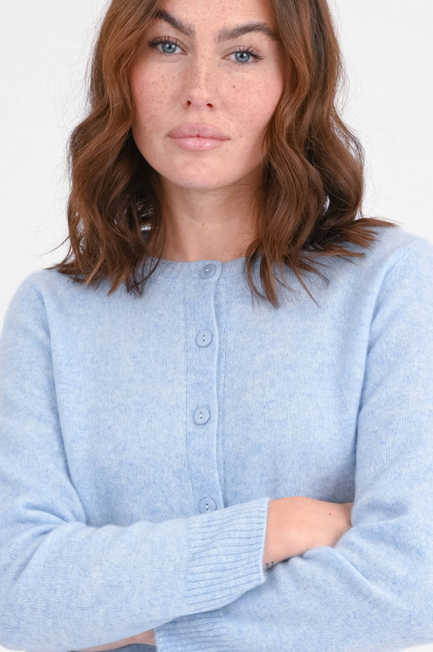 Henry Christ Cashmere-Strickweste in Hellblau