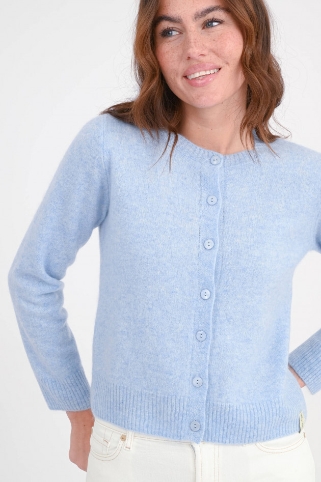 Henry Christ Cashmere-Strickweste in Hellblau
