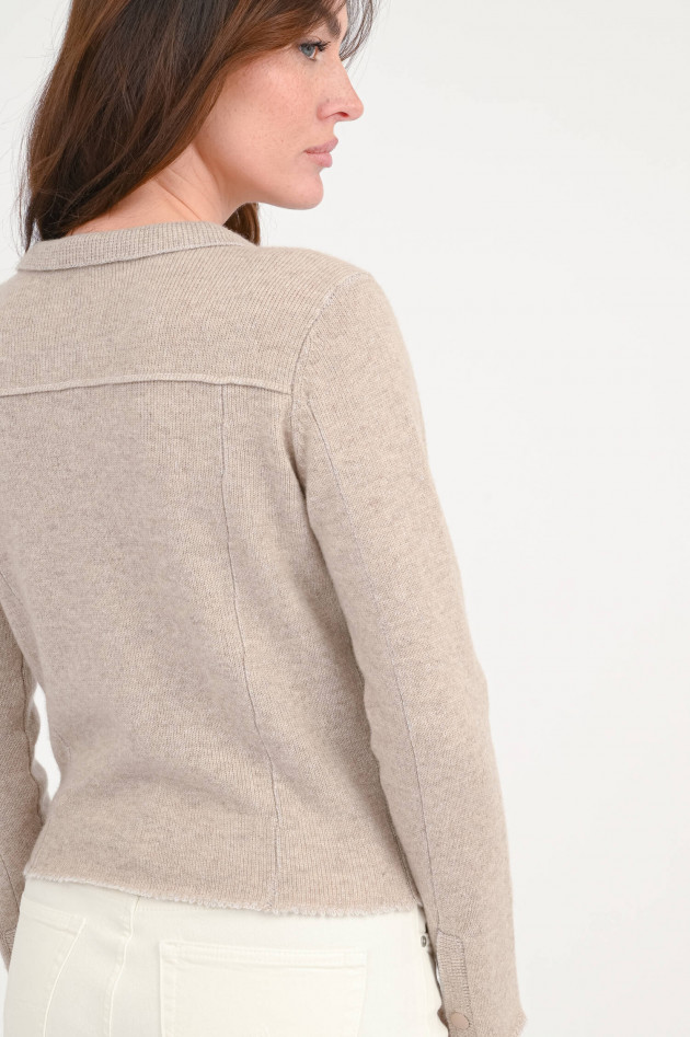 Henry Christ Strickjacke aus Cashmere-Mix in Beige