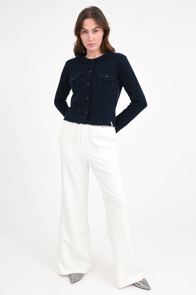 Henry Christ Strickjacke aus Cashmere-Mix in Navy