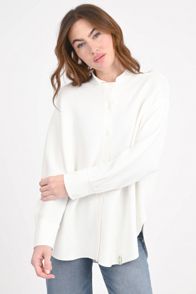 Henry Christ Oversized Strickhemd in Natur