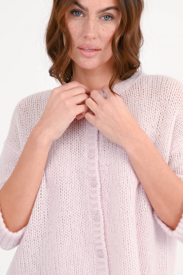 Henry Christ Strickweste aus Cashmere-Seide-Mix in Rosa