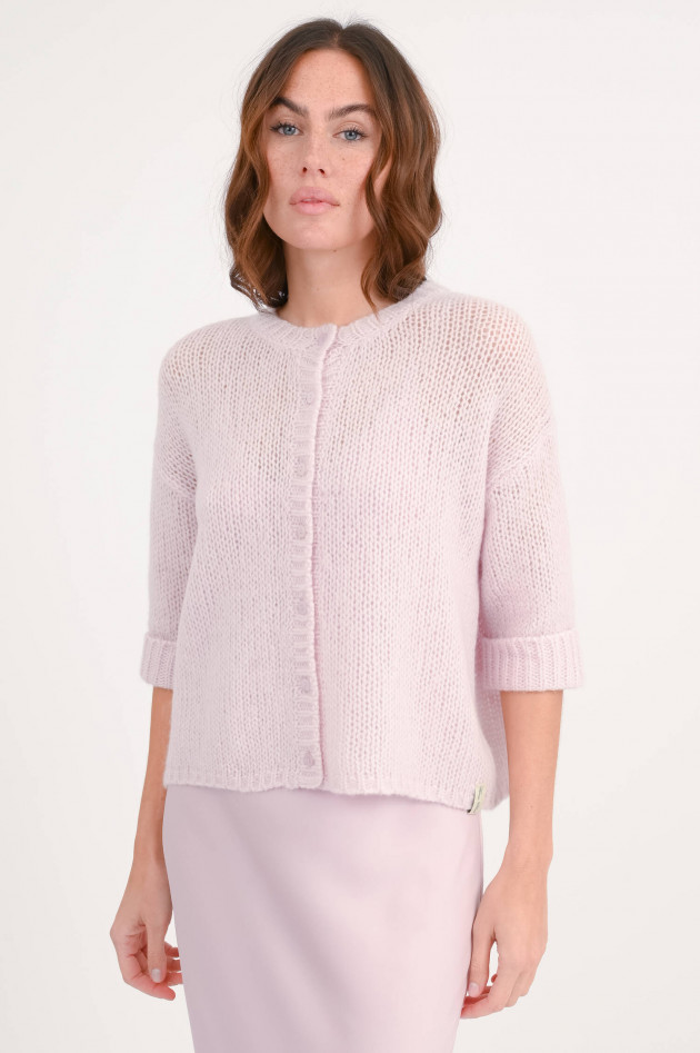 Henry Christ Strickweste aus Cashmere-Seide-Mix in Rosa