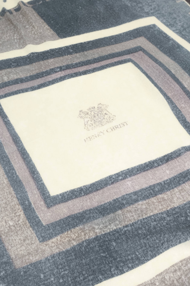 Henry Christ Cashmere Tuch in Oslo/Creme/Taupe gemustert