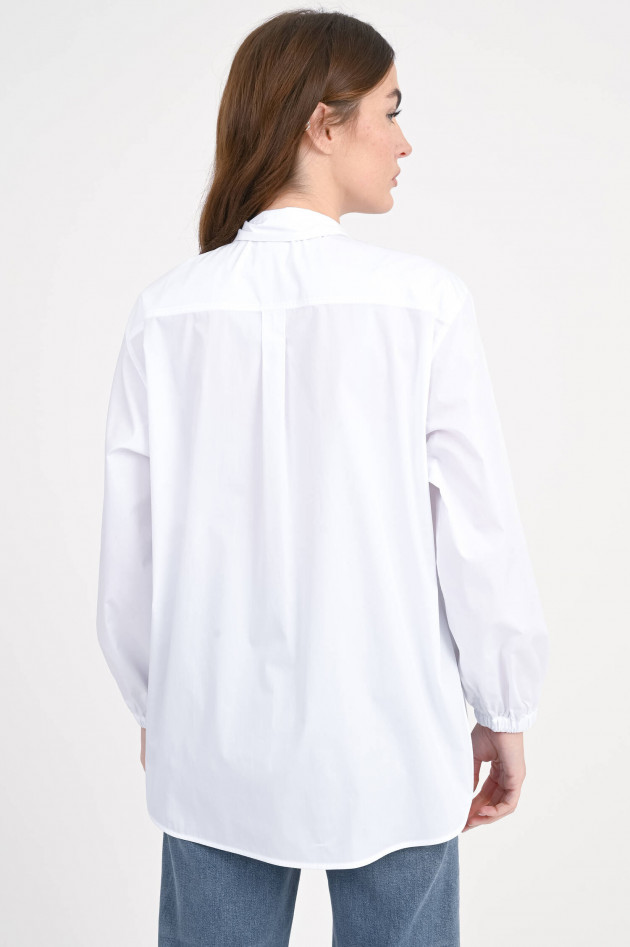 Herno Oversize Bluse mit Logo Detail in Weiß
